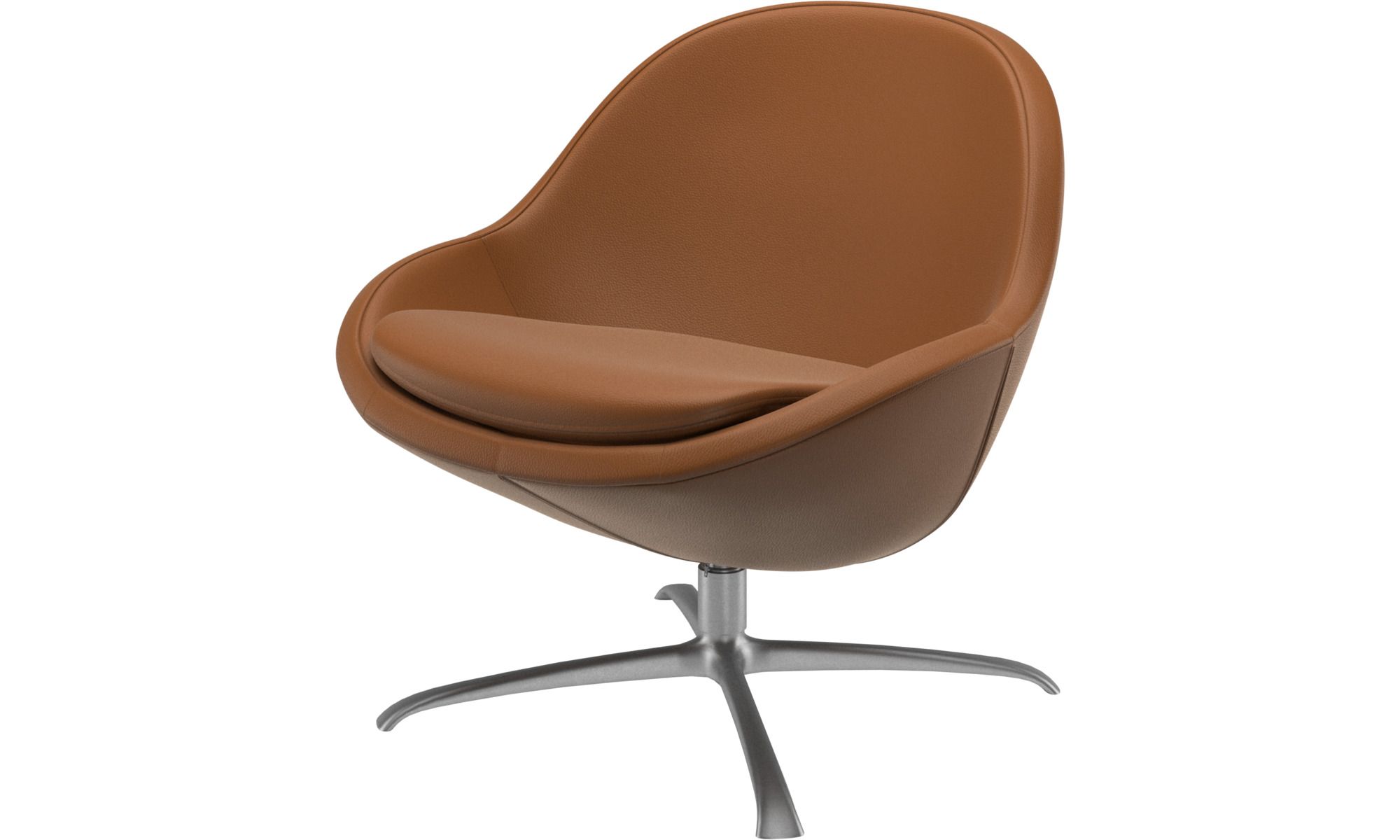 Кресло Veneto с функцией вращения - Estoril 0957 Кожа светло-коричневого цвета