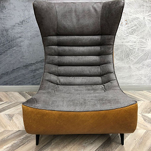 Итальянское Кресло Gerrit Calia Italia. Кожа+ткань.