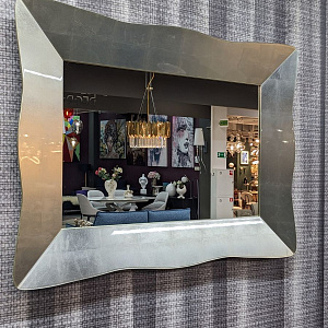 Зеркало Nausica oro bianco итальянское в деревянной раме