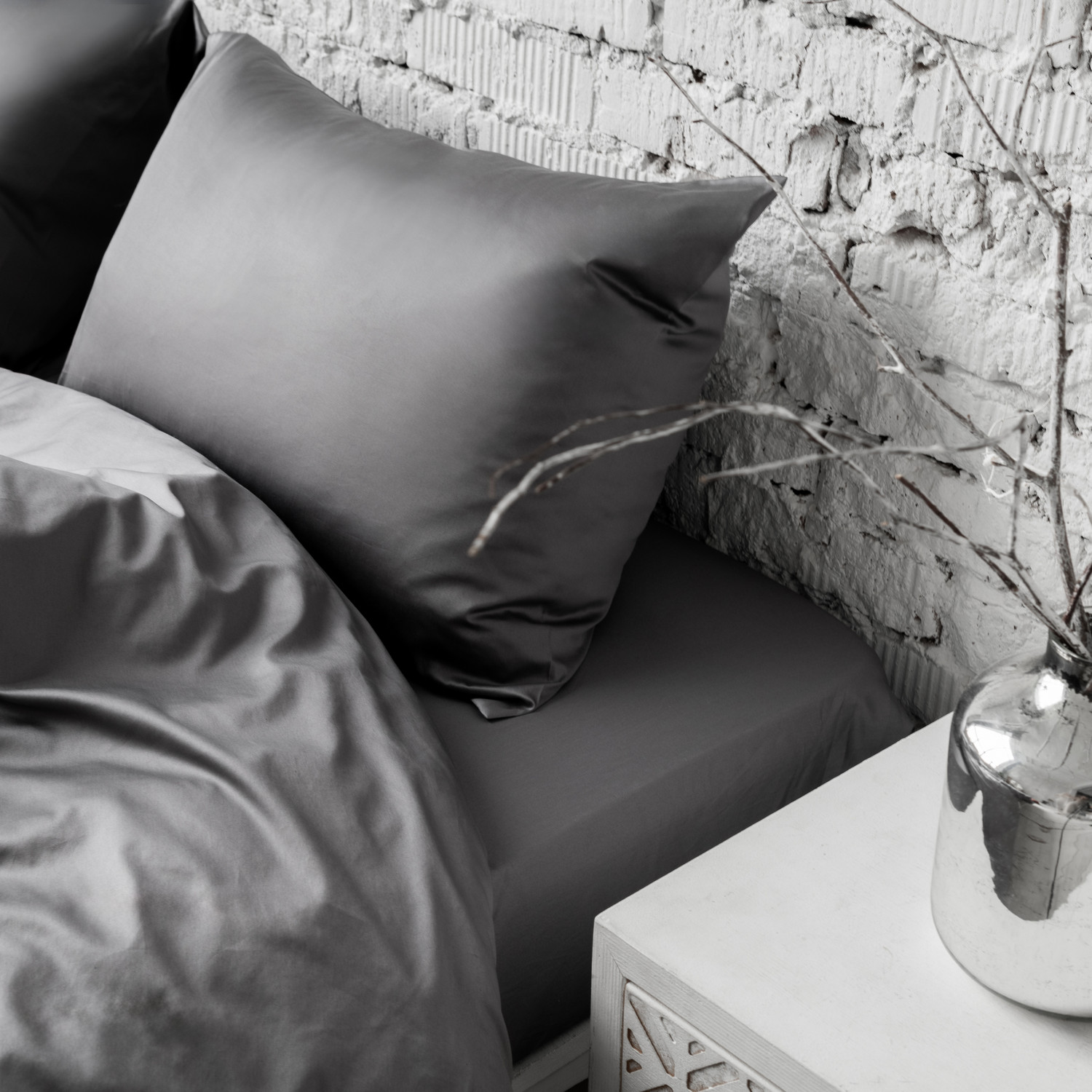 Комплект постельного белья Сатин Easy art.DGrey