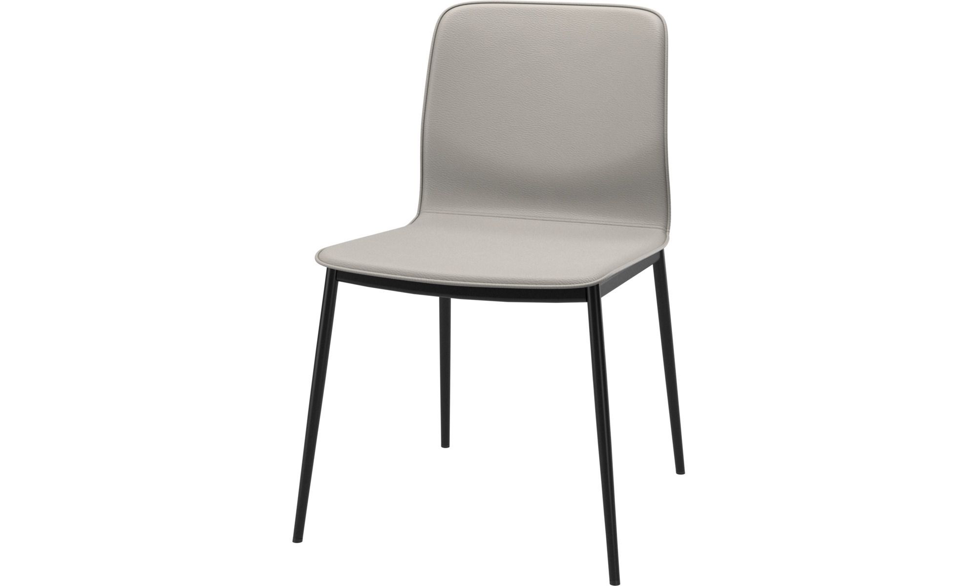 Обеденный стул Newport - Salto  0967 Кожа свето-серого цвета
