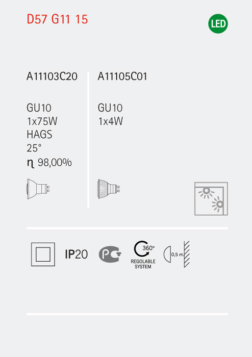Настенный/Потолочный светильник Fabbian D57 G13 31