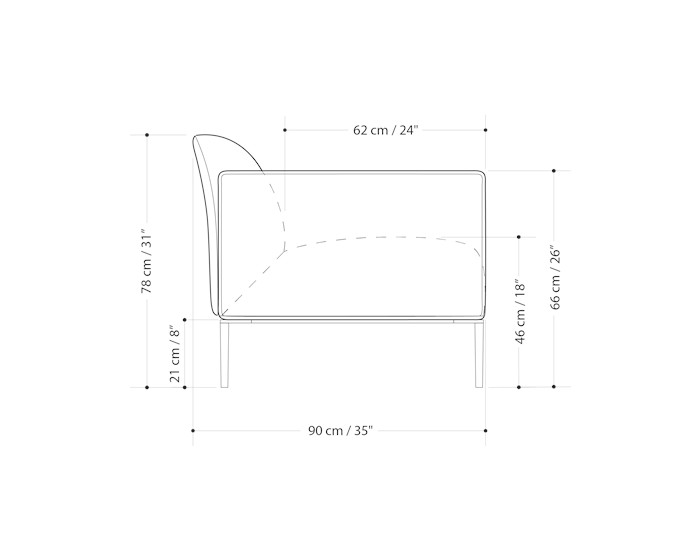 Диван двухместный Eufolia