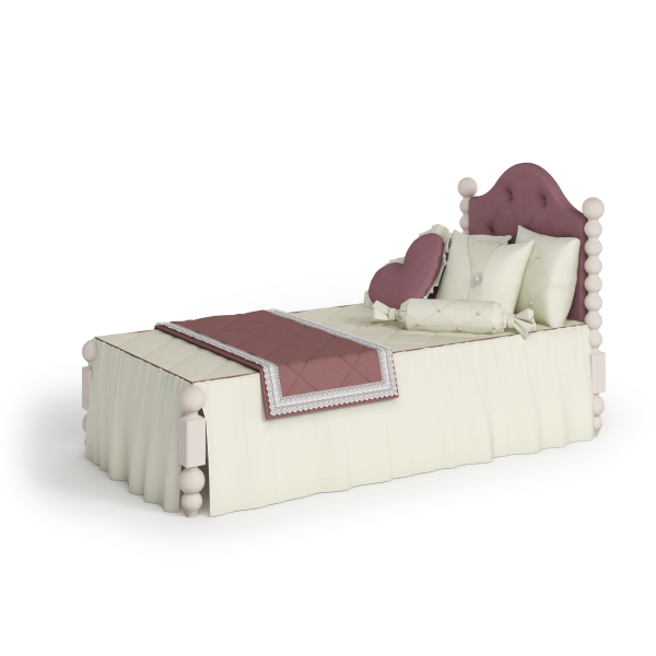 Кровать "Маркиза" с изголовьем, цвет 1 (мягкое изголовье, размер 1900*900) выставочный образец -50%