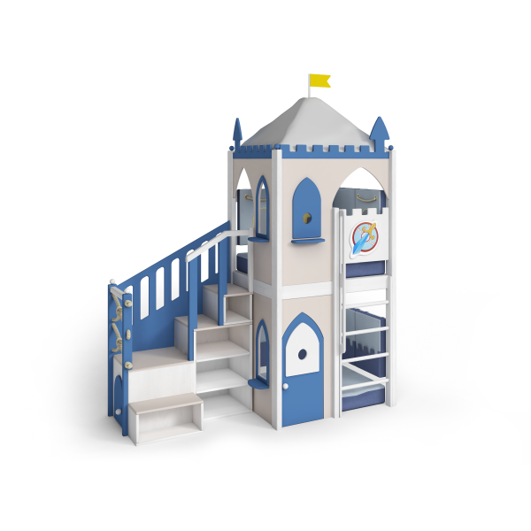 Домик малый "Рыцари", модульная лестница, декор