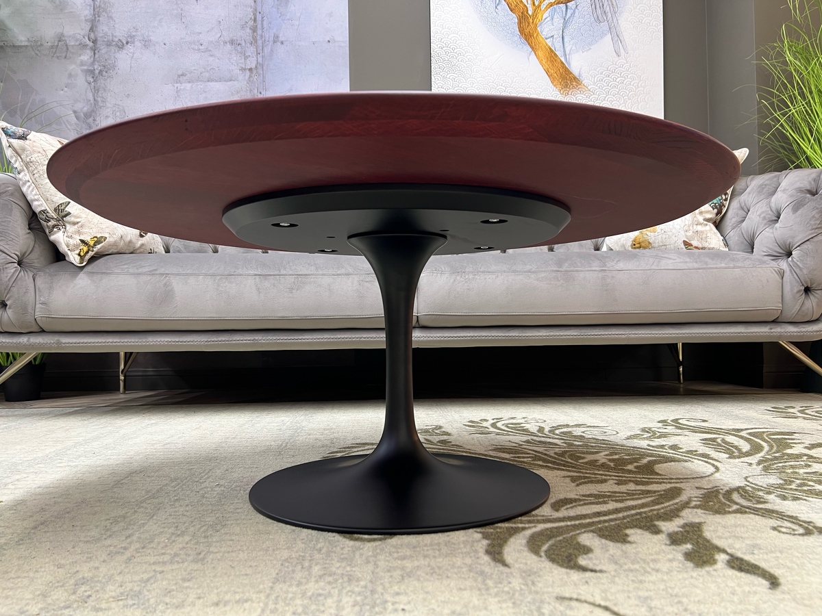 Стол журнальный овальный 90  Стол Saarinen CTS Design со столешницей из натурального дерева