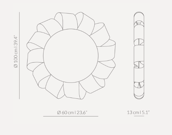 Дизайнерское зеркало Brisa XL от NOMON
