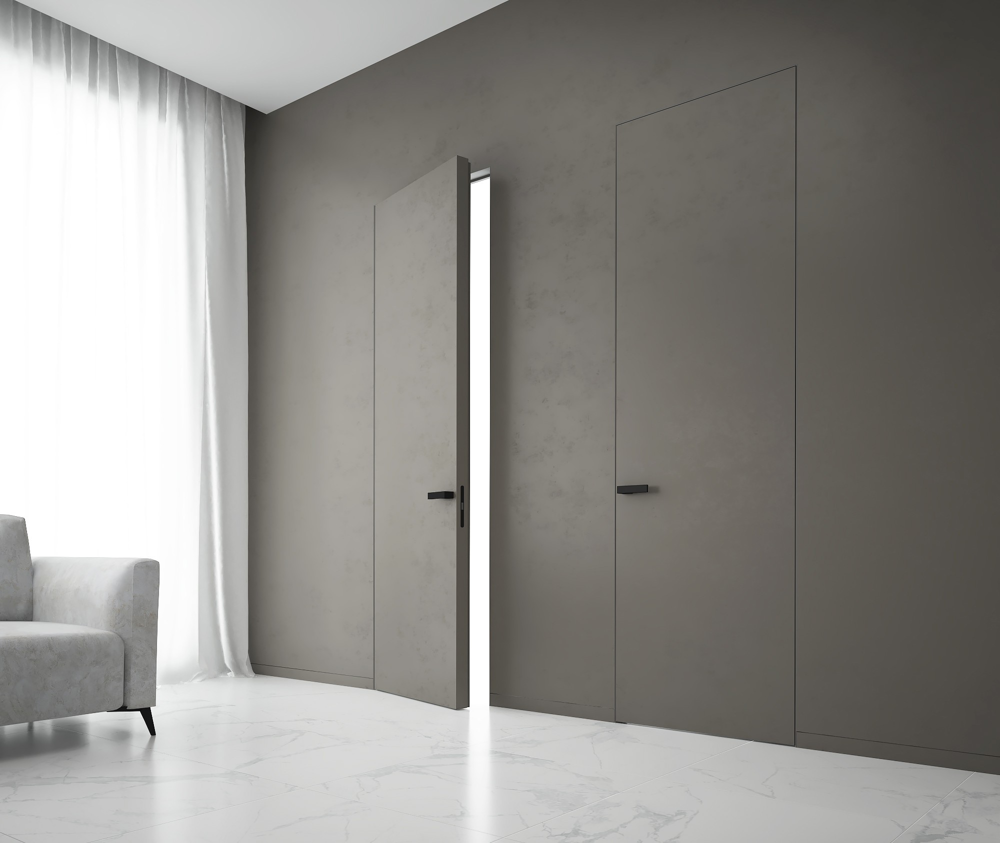 Скрытая дверь под покраску 