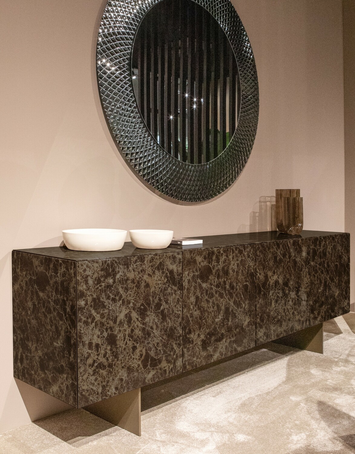 Тумба итальянская дизайнерская керамическая MONOLITE emperador  Tonin Casa Италия