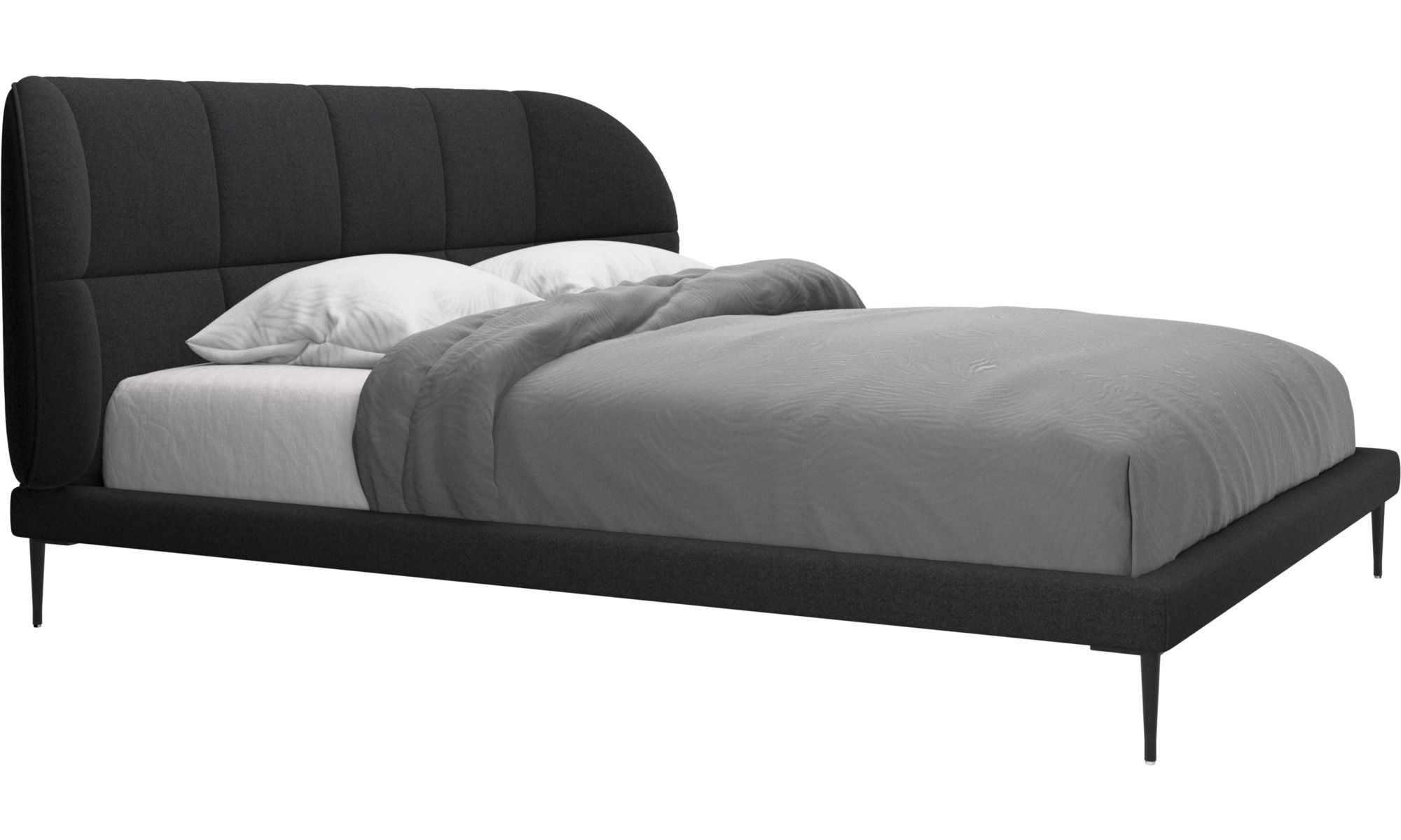 Кровать Oxford, без матраса -  Lux Felt 2311 Ткань темно-серого цвета
