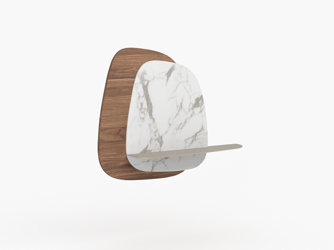 Полка RAGGIO левая орех/белая