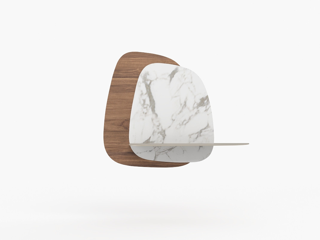 Полка RAGGIO левая орех/белая