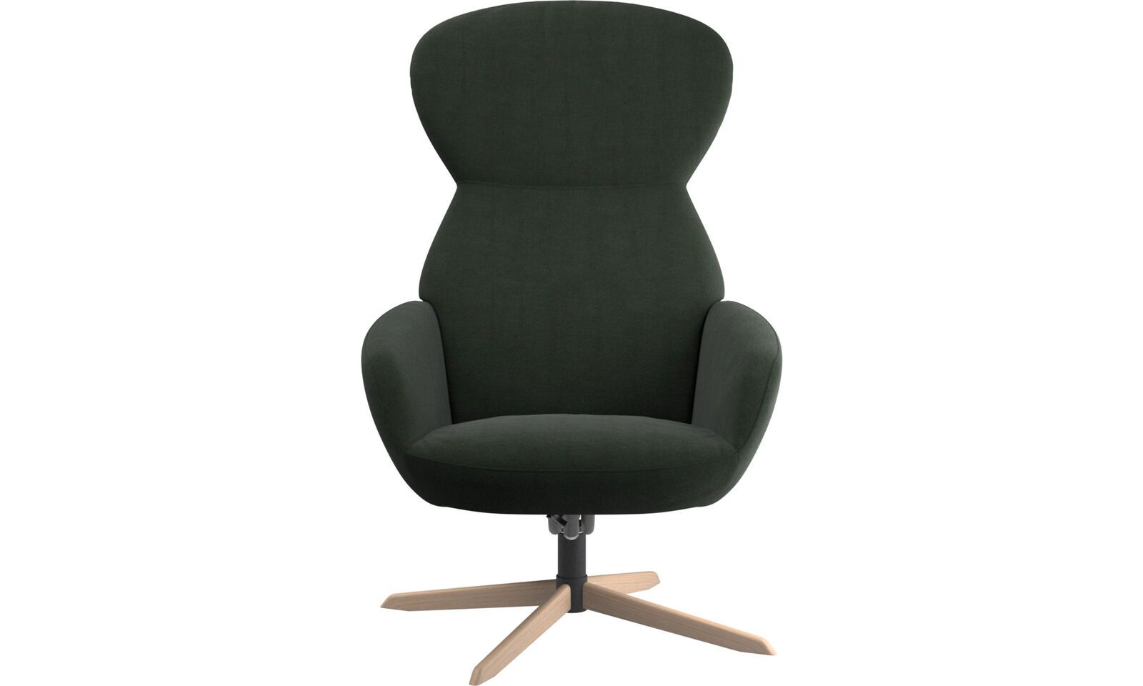 Кресло Athena с откидывающейся спинкой и вращающимся основанием -  Frisco 2058 Темно-зеленая ткань