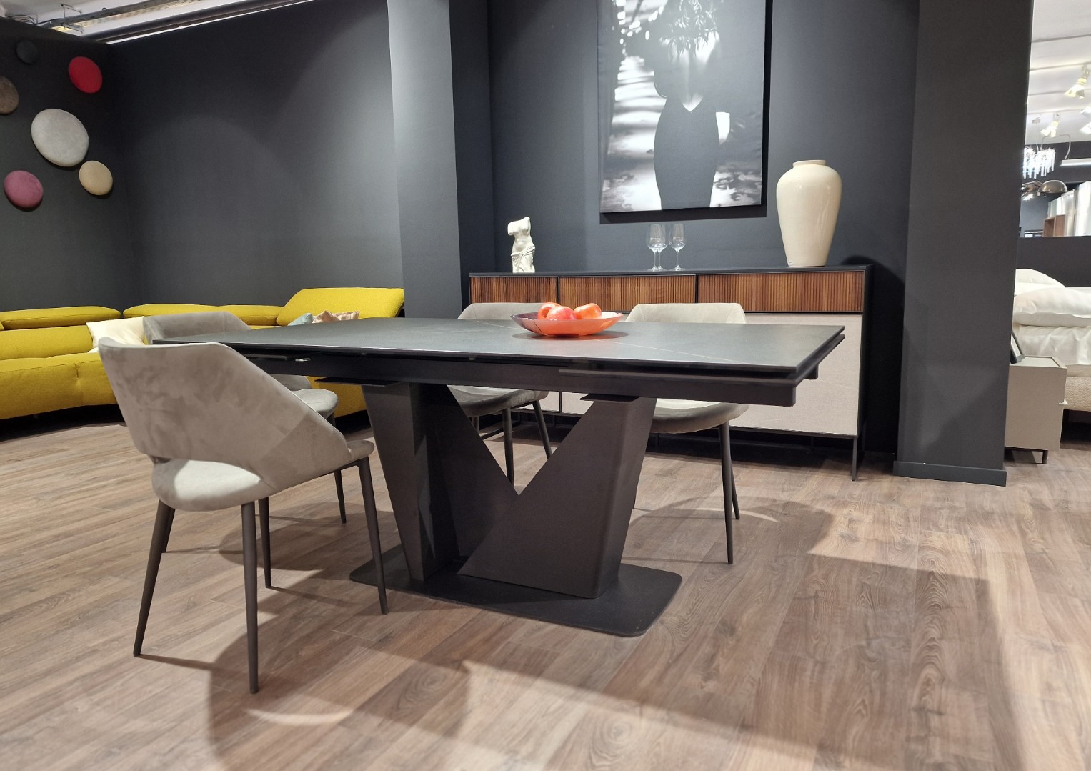 Итальянский раскладной обеденный стол от фабрики SEDIT - SILVER