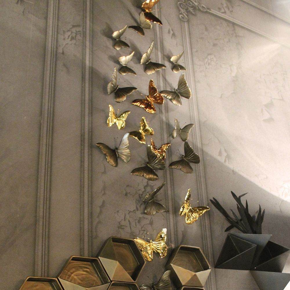 Настенный декор Farfalla Oro big итальянская керамика Adriani&Rossi