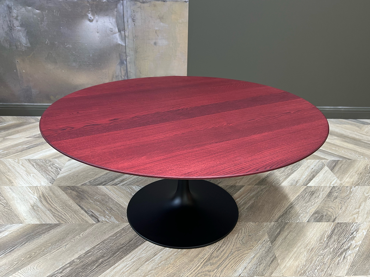 Стол журнальный овальный 90  Стол Saarinen CTS Design со столешницей из натурального дерева