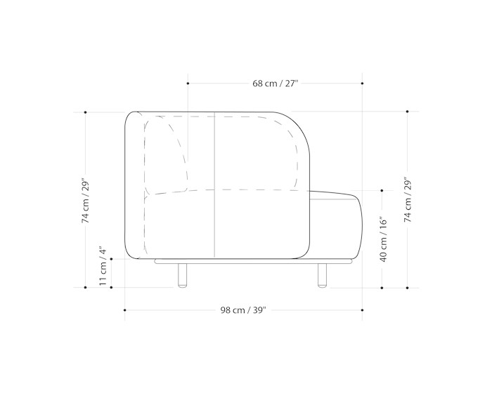 Округлый диван Wave