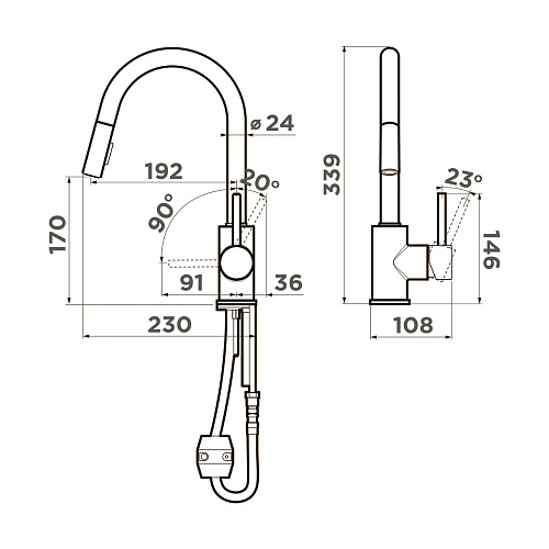  Смеситель Omoikiri Shinagawa-SB-BN , фото № 2