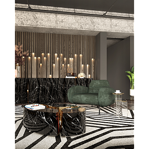 Дизайнерская консоль Monochrome faux-marble