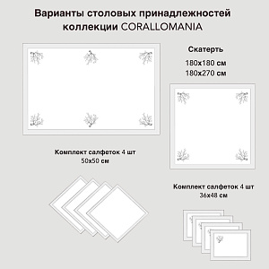 Комплект столовых принадлежностей Linen Coral