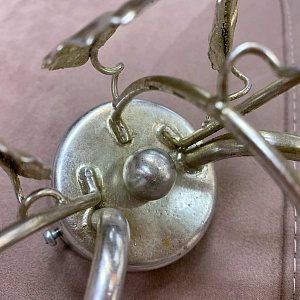 Бра металл серебро