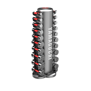 Набор стальных гантелей на стойке от 1 до 10 кг Yamaguchi Dumbbells Rack