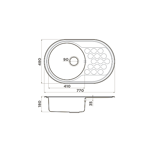  Мойка Omoikiri Kasumigaura 77-IN , фото № 2