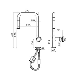 Смеситель Omoikiri Arita-SB-GB