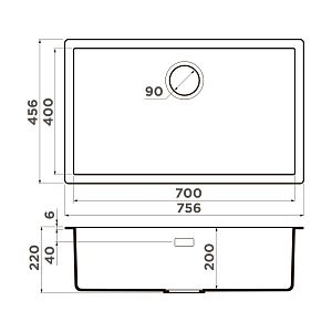 Мойка Omoikiri Yamakawa 75T-Integra-BL