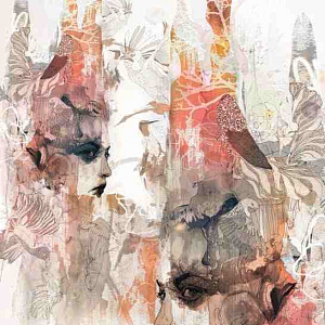 Люди поп-арт абстракция Современное искусство Италия Картина на алюминии  100х150 GI-074 Художник Gi