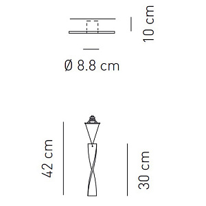 Встраиваемый светильник Axo Light Aura FA AURA 30 Red FAAURA30RSCR12V