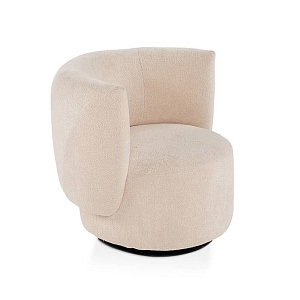Итальянское компактное кресло Milla поворотное Calia Italia в ткани букле