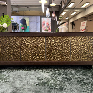 Тумба итальянская деревянная дизайнерская  Picasso-Mito Riflessi с металлическими фасадами