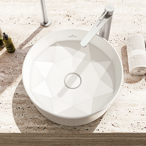 Villeroy & Boch Octagon Pаковина на столешницу, 400x400mm Белая матовая, 417040S3