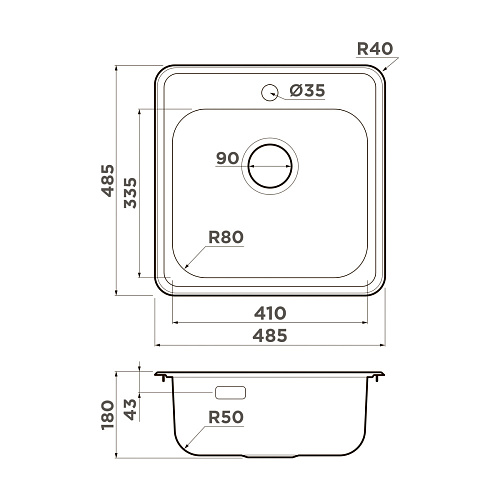  Мойка Omoikiri Notoro 48-IN , фото № 2