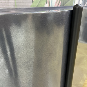 Тумба итальянская дизайнерская Supernova Piombo Dallagnese Италия закругленная  металлизированная