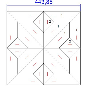 Модульный паркет LabArte инженерный Дуб Original №4-65 443*443*15/3 лак Кайт