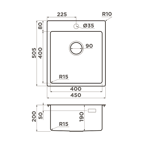  Мойка Omoikiri Amadare 45-IN , фото № 2