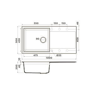 Мойка Omoikiri Sakaime 100-BL