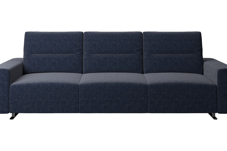  Диван Hampton с регулируемой спинкой и системой хранения с правой стороны - Napoli 2257 Ткань  тёмно-синего цвета , фото № 1