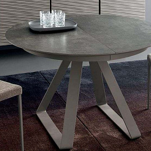 Итальянский Стол обеденный раскладной ATLANTE CS4117-D 127 . Calligaris. Круглый стол с керамической