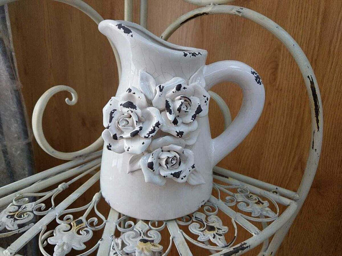  Кувшин 3 rose piccola белый стиль shabby chic , фото № 1