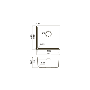 Мойка Omoikiri Tadzava 44-U/I Quadro-IN