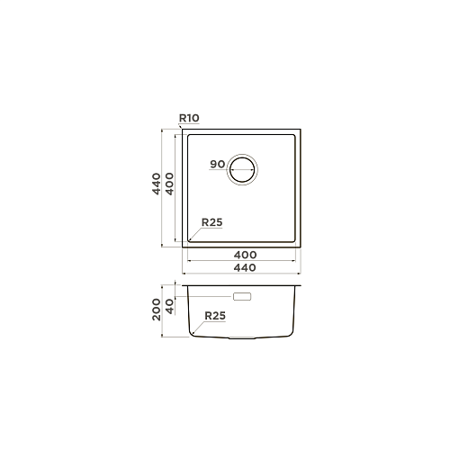  Мойка Omoikiri Tadzava 44-U/I Quadro-IN , фото № 2
