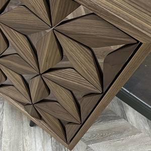 Итальянская дизайнерская тумба TV All Star Tonin Casa из массива дерева с эффектными фасадами