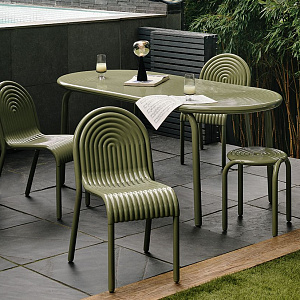 Стол Tom Dixon Groove Obround Moss