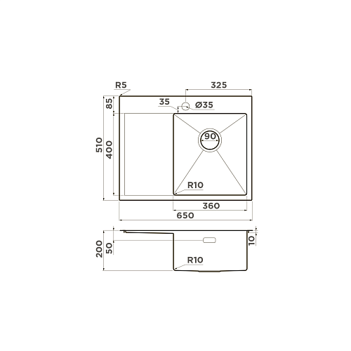  Мойка Omoikiri Akisame 65-R-LG , фото № 2
