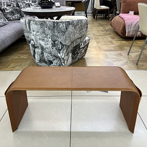 Банкетка Shape Cognac Calligaris Италия из натуральной кожи