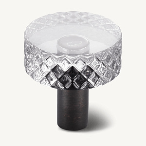 Ручка-кнопка Restoration Hardware Lambeth Knurled Crystal Lambeth Knurled Crystal d.3.2 Bronze 10115522 BRNZ