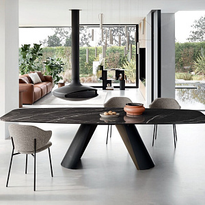 Итальянский Стол фиксированный Apian. Calligaris.
Керамический стол на дизайнерском основании.
